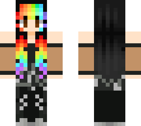 cleora’s black and rainbow hair, outfit by me