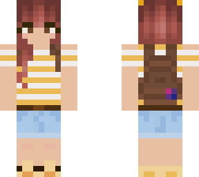 duck girl with backpack