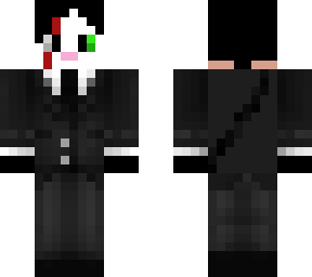 masked suited figure
