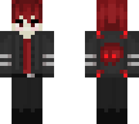 red hair with skull jacket