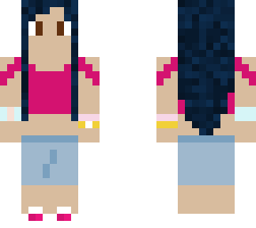 black hair summer girl