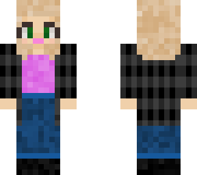 blonde girl plaid jackt