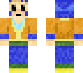blue haired girl in sweater