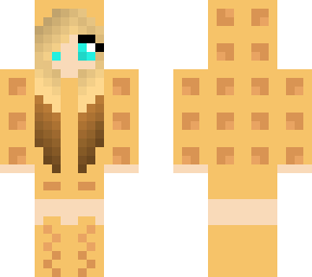 Cute Waffle Girl Minecraft Skin