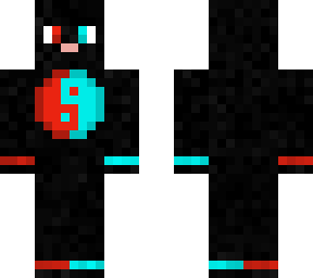 cyan, red, and black cat but slightly darker