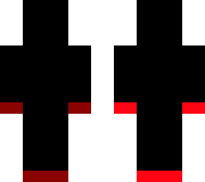 black and dark red