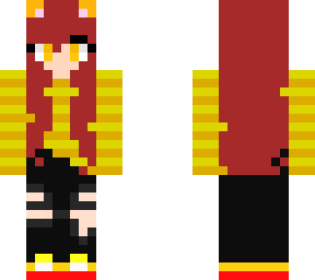fire colured girl