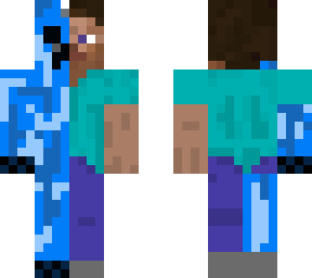 half steve half blue creeper thing