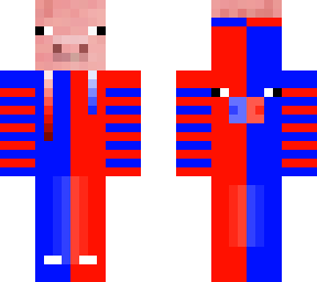 blue/red pig