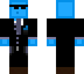 blue slime with suit