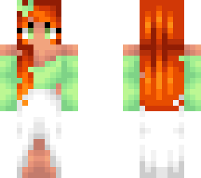 ginger girl in green dress