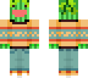 living melon skin w/ sweater, jeans, vine hair