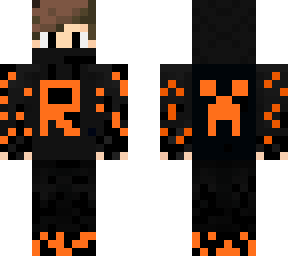 orange and red 3d skin