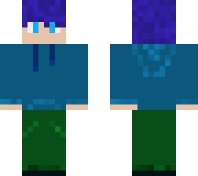 blue hoodie boy