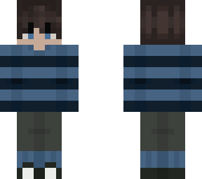 blue sweater slim arms