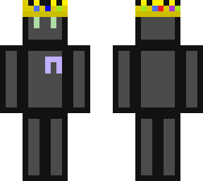grey with black outline and technoblade crown