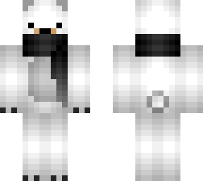 polar bear with black scarf