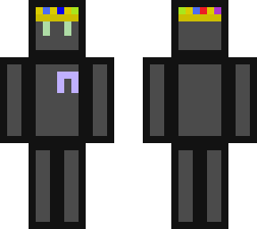 technoblade crown grey skin black outline