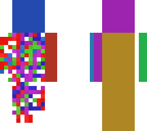 the very very very rigged and colorful minecraft skin