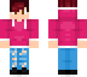 piink hoodie (red hair)