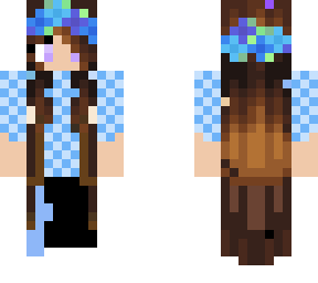 longhairedgirlwithflowercrownandcheckeredshirt.