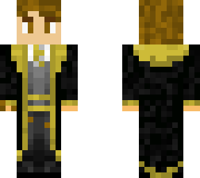 brown haired and brown eyed hufflepuff student.