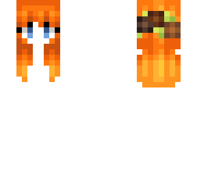 female hb - short orange w/ flowers v3