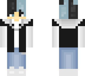 blue and black split hair (fixed)