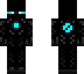 blue glowing enderman