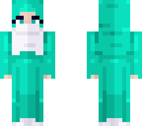 cyan muslim woman