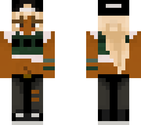 military girl (dark skin + blonde)