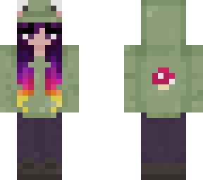 rainbow hair frog girl