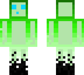 slime with black and green flamea