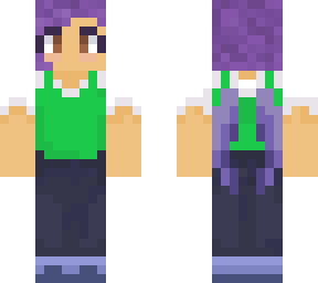 purple haired avian