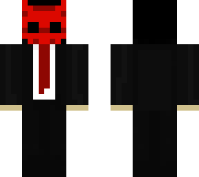red mask and suit