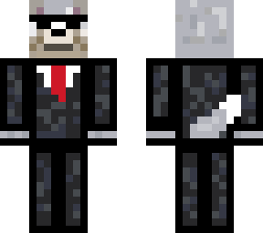 wolf in black suit