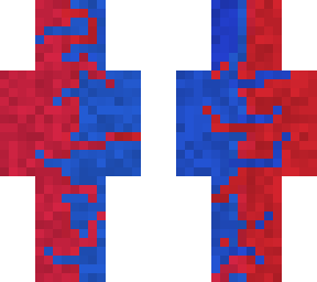 blue and red
