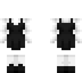 female ob - black dress w/ white sleeves & socks