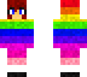 girl in rainbow costume