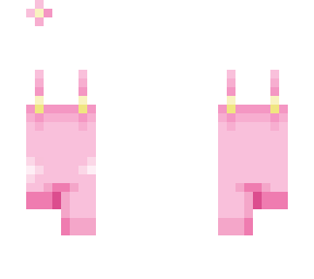 - pink overalls -