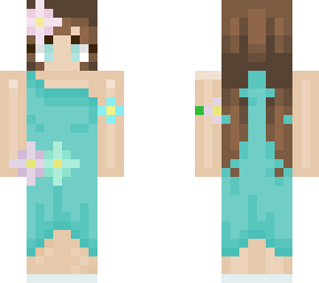 blue dress girl!