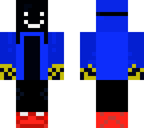 blue man whit mask