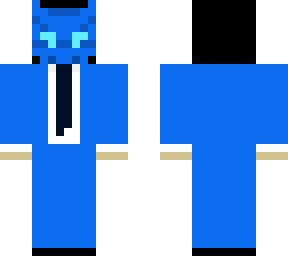 blue mask and suit