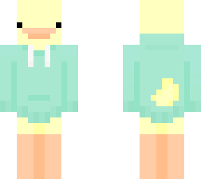 duckie in a hoodie
