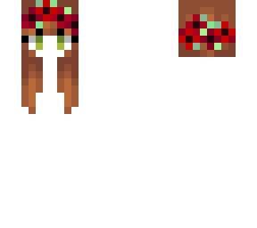 female hb - straight brown w/ poppy crown