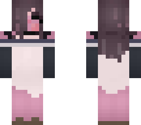 pink cow girl in long shirt