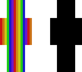 rainbow on black