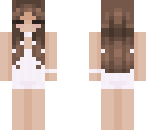 . brunette white romper