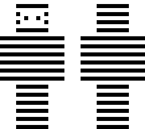 black and white