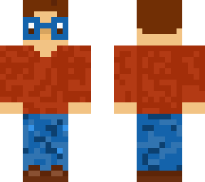 8-bit simply cute red shirt boy skin